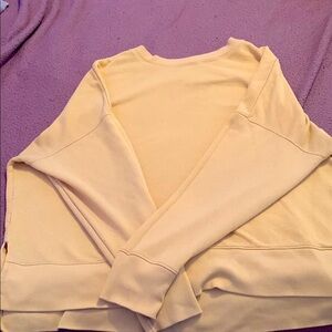 Time and Tru Cream Relaxed Hoodie